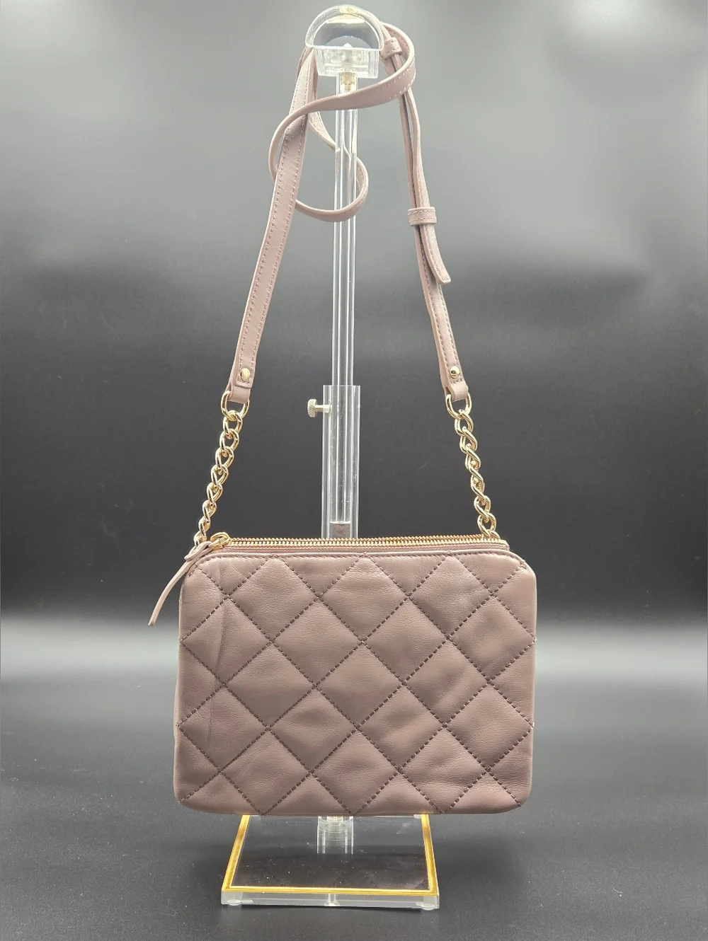 Kate Spade Emerson Place Harbor‎ Quilted Leather Crossbody Taupe Porcini